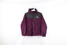 The North Face Girls Size XL Spell Out Hooded Full Zip Fleece Jacket Purple - £30.57 GBP