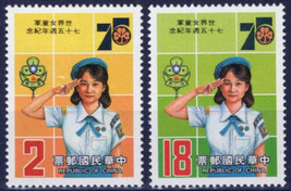 ZAYIX China ROC Taiwan 2458-2459 MNH Girl Scouts 75th Anniversary 041123S93 - £1.76 GBP