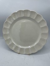 The Pioneer Woman 10 3/4 in Dinner Plate Egg Shell Pearl White Scalloped Rim  - £15.81 GBP