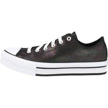 Converse Juniors Unisex Chuck Taylor All Star 671518C Leather Black/White Size 6 - £28.80 GBP