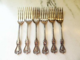 Antique Towle Sterling Silver Old Colonial Salad Forks 6 Count 6 1/4&quot; C3061 - $324.91