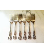 Antique Towle Sterling Silver Old Colonial Salad Forks 6 Count 6 1/4&quot; C3061 - £255.25 GBP