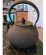 Early 20th C. Antique Japanese Meiji Period Tesubin Tea Pot Cast Iron Ke... - $2,469.94 MXN