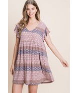 Women&#39;s Cute And Flirty Floral Printed Babydoll Mini Dress - €27,35 EUR
