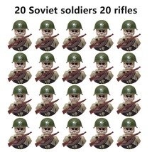 WW2 Military Soldier Building Blocks Action Figure Bricks Kids Toy 20Pcs/Set A20 - £18.86 GBP