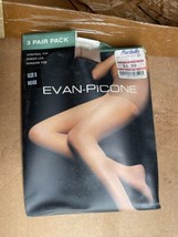 3 Packs VTG Evan Picone beige, Hosiery Nine Pair Size B New In Pics - $26.73