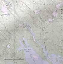 Map Tomah Ridge Maine 1988 Topographic Geological Survey 1:24000 27 x 22&quot; TOPO5 - £35.96 GBP