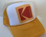 Vintage Kodak Film Hat Cameraman 1980s Trucker Hat Adjustable snapback Gold - $17.59