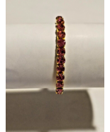 Dillard&#39;s Genuine Austrian Crystal Stretch Bracelet Gold W Pink Crystals - $29.76 CAD
