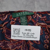 Lauren Ralph Lauren Shirt Womens XL Red Scoop Neck Balloon Sleeve Blouse Top - £18.18 GBP