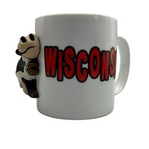 Wisconsin Coffee Cup Mug with 3d Cow Novelty - $14.01