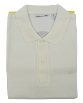 Lacoste Mens White Color block Striped Pique Polo Shirt Sz Fr 3 Us Small S - £19.54 GBP