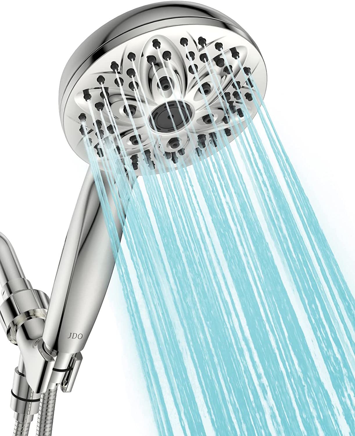 Jdo Shower Head With Handheld, High Pressure Handheld Shower Head 6, Chrome - $35.99