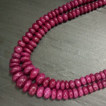Extra Large Ruby Beads Necklace , 970 Carats GW , Ruby Mala , Ruby Beads Necklac - £4,320.81 GBP