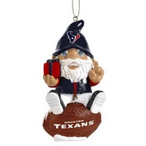 Houston Texans Santa Gnome On Football Holiday Christmas Ornament Great Gift - £11.95 GBP