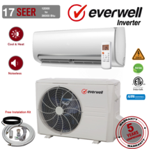 Everwell®  12000 - 24000 BTU Mini Split Air Conditioner  System 17 SEER2 - £433.94 GBP+