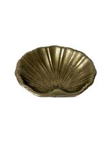 Vintage Solid Brass Footed Sea Shell Ashtray Trinket Soap Dish Nautical ... - $27.00