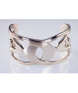 Moderni Simmetrico Design Largo Argento Sterling Polsino Braccialetto By WM - $7,526.51 MXN