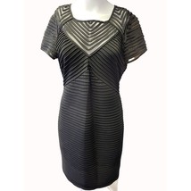 Calvin Klein Women&#39;s Black Body Forming Dress/ Midi V Plunge Size 10 SKU... - $34.07