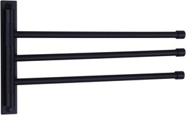 Gerzwy Bath Towel Holder Swing Out Towel Bar Sus 304 Stainless Steel, Bk - €31,25 EUR