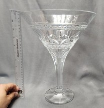 Giant Cut Crystal Martini Glass XL 70 oz Wedding Centerpiece 11.5&quot; Punch... - £116.81 GBP