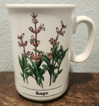 Vintage 1992 Bloom-rite Sage Coffee Mug Herb Garden Nurserymen&#39;s Exchange  - £10.04 GBP