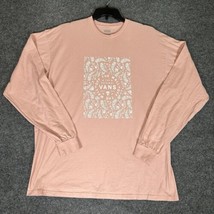 Vans Shirt Mens XL Pink Off The Wall Long Sleeve Skate Casual Crewneck A... - $17.73