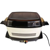Vintage West Bend Slow Cooker Plus 4 Qt Crock Pot Griddle Usa Tested Works - £20.24 GBP