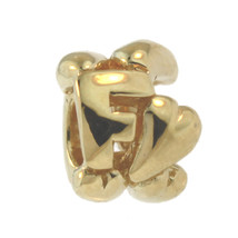 Authentic Trollbeads 18K Gold 21144F Letter Bead F, Gold - £259.82 GBP