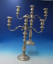 Victoria by Fisher Sterling Silver Candelabra Pair 3-Light #350 Heavy (#5835) - £2,168.38 GBP