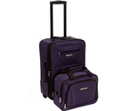 Fashion Expandable Softside Upright Luggage Set, Purple, 2-Piece  - £50.86 GBP