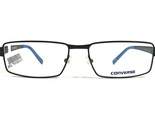 Converse Q006 BLACK Gafas Monturas Azul Rectangular Completo Borde 55-16... - $60.40
