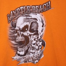 Myrtle Beach Bike Week 2008 Skull Graphic Biker T Shirt Men&#39;s L/XL - £5.52 GBP