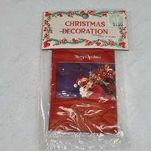 Vintage Hobby Lobby Christmas Decoration Mini Bag Ornament Santa New Old Stock - £7.62 GBP