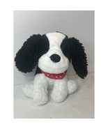 Walmart Black White Puppy Dog Red Bandana Hearts Stuffed Animal Plush 10... - £10.48 GBP