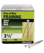 Hillman 461349 Galvanized Patio/Deck Shank Spiral Nails, 3-1/2-Inch 16D,... - €37,58 EUR