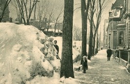 Vtg Postcard 1906 Montreal Canada - Dorchester Street View in Winter - $6.88