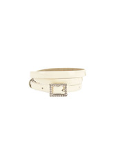 DOLCE &amp; GABBANA Womens Skinny Belt Solid White Size S EE0010 - £77.97 GBP