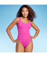 Shade &amp; Shore Women&#39;s Swimwear Shaping One Piece Pink Swimsuit Size Larg... - $9.89