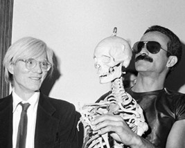 Andy Warhol And Victor Hugo Posing With Skeleton 1976 16X20 Canvas Giclee - £55.25 GBP