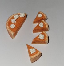 Dollhouse Pumpkin Pie 1:12 Scale 4 Slices Doll Dessert - £7.19 GBP