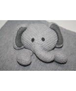 Modern Baby Elephant Gray Sweater Knit Plush Security Blanket 10&quot; Small ... - £16.95 GBP
