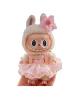 Labubu Dress Labubu Pink Flower Dress with Hair Clip Labubu Clothing Out... - $13.99