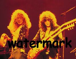 LED ZEPPELIN PLAYING GUITAR AND TAMBOURINE ON STAGE TRIPPY PUBLICITY PHO... - $9.67