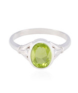 Peridot 92,5 Sterling Silber Ring Selbstgemachter Schmuck für... - $27.58 CAD