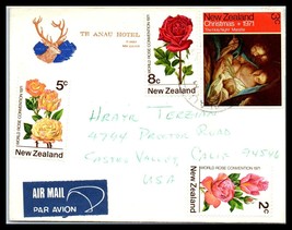 1971 NEW ZEALAND Cover- Te Anau Hotel to Castro Valley, California - Air Mail B1 - £2.36 GBP