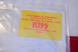 KISS  - CREATURES ALBUM - 4 ETCHED AUTOGRAPHED - £139.45 GBP
