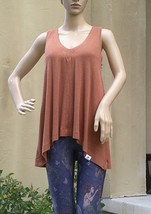 Sleeveless Modal Jersey V-Neck Top by Vimmia, size M, cinnamon heather color - £9.54 GBP