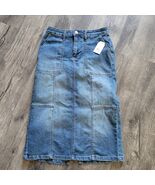 New NWT Time and Tru Women&#39;s Denim Multi Unility Blue Jean Pocketed Skir... - $289.34 MXN
