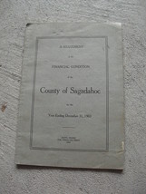Vintage 1904 Booklet - Statement of the Financial Condition of County Sa... - £13.93 GBP